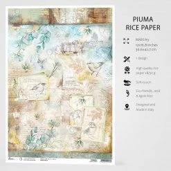 Poemes D'Amour - A3 Rice Paper Notre Vie Ciao Bella Collection A3 Decoupage Rice Paper