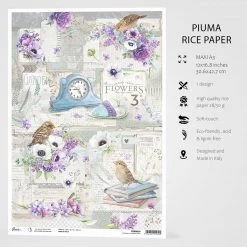 Everyday Is A Fresh Start - A3 Rice Paper Sparrow Hill Ciao Bella Collection A3 Decoupage Rice Paper