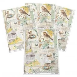 A3 Decoupage Rice Paper Sparrow Hill - A3 Rice Paper Sparrow Hill Ciao Bella Collection