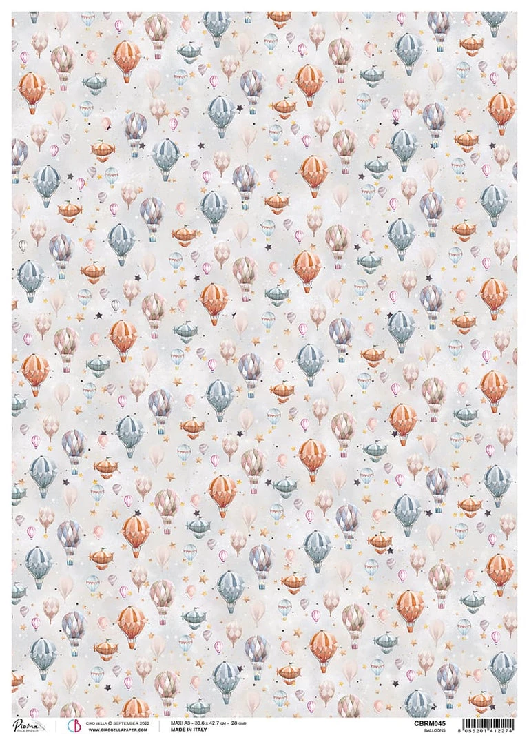 PRE-ORDER Balloons A3 Ciao Bella Rice Paper Dreamland Collection By Ciao Bella Wholesale 3 PRE-ORDER Balloons A3 Ciao Bella Rice Paper Dreamland Collection By Ciao Bella Wholesale