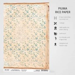 A4 Decoupage Rice Paper Segreto D'amore - A4 Rice Paper Broccato Estense Ciao Bella Collection