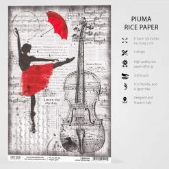 Listen The Rhythm - A4 Rice Paper Loving In The Rain Ciao Bella Collection