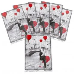 Love In Venice - A4 Rice Paper Loving In The Rain Ciao Bella Collection A4 Decoupage Rice Paper