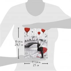 Love In Venice - A4 Rice Paper Loving In The Rain Ciao Bella Collection A4 Decoupage Rice Paper