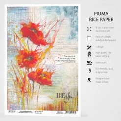 Poppies' Dance - A4 Rice Paper The Sound Of Spring Ciao Bella Collection