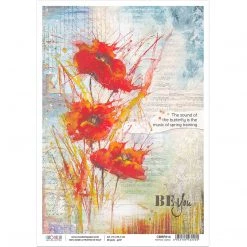Poppies' Dance - A4 Rice Paper The Sound Of Spring Ciao Bella Collection