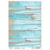 A4 Decoupage Rice Paper Blue Driftwood - A4 Rice Paper Woodland Ciao Bella Collection