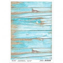 A4 Decoupage Rice Paper Blue Driftwood - A4 Rice Paper Woodland Ciao Bella Collection