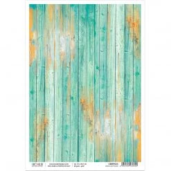 Green Driftwood - A4 Rice Paper Woodland Ciao Bella Collection A4 Decoupage Rice Paper