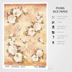 A4 Decoupage Rice Paper Camelie - A4 Rice Paper La Traviata Ciao Bella Collection