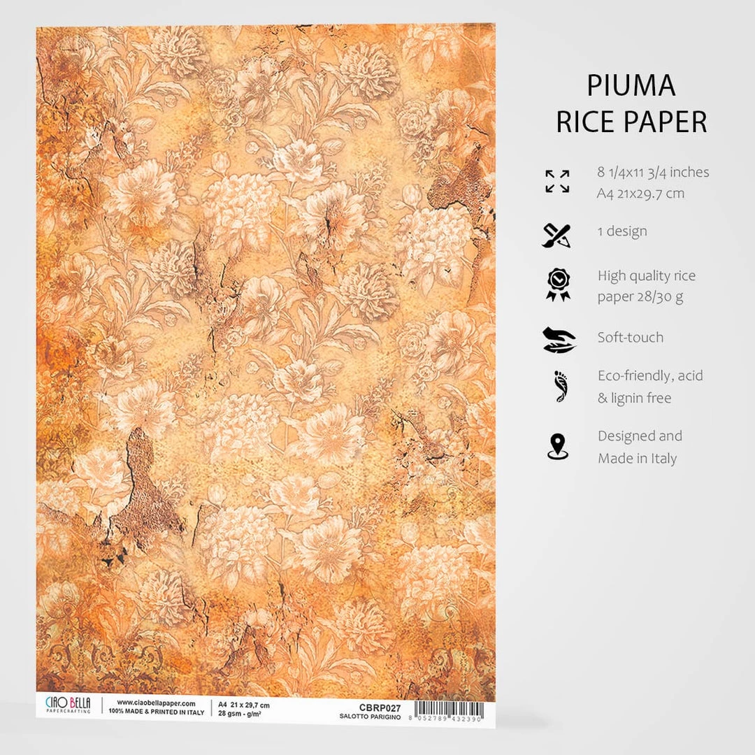 Salotto Parigino - A4 Rice Paper La Traviata Ciao Bella Collection 4 Salotto Parigino - A4 Rice Paper La Traviata Ciao Bella Collection