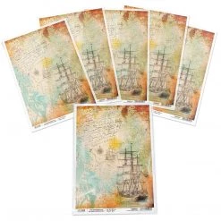 A4 Decoupage Rice Paper La Rotta Delle Stelle - A4 Rice Paper Repubbliche Marinare Ciao Bella Collection