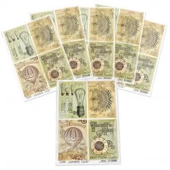 A4 Decoupage Rice Paper Jules Verne Cards - A4 Rice Paper Voyages Extraordinaires Ciao Bella Collection