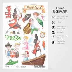 Neverland - A4 Rice Paper Neverland Ciao Bella Collection A4 Decoupage Rice Paper