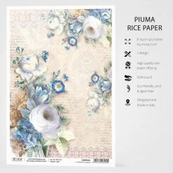 A4 Decoupage Rice Paper Il Giardino Di Lucrezia - A4 Rice Paper Broccato Estense Ciao Bella Collection