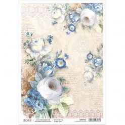 A4 Decoupage Rice Paper Il Giardino Di Lucrezia - A4 Rice Paper Broccato Estense Ciao Bella Collection