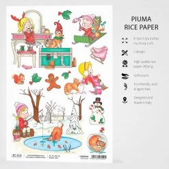 Zoe & Ziggy - A4 Rice Paper Zoe & Ziggy Ciao Bella Collection A4 Decoupage Rice Paper