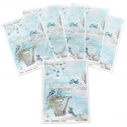 Blue Jay - A4 Rice Paper Time For Home Ciao Bella Collection Winter / Christmas