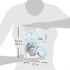 Blue Jay - A4 Rice Paper Time For Home Ciao Bella Collection Winter / Christmas