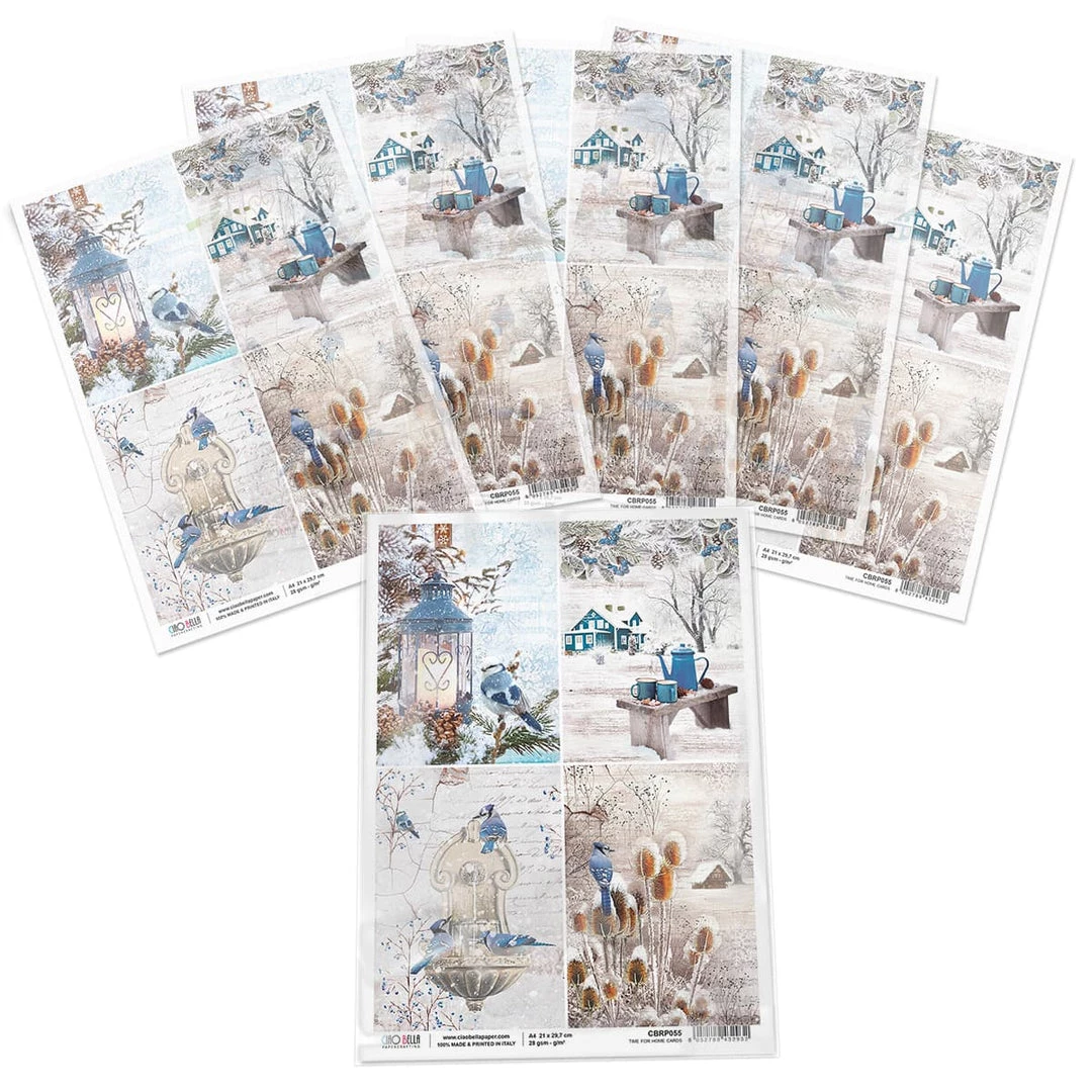 Time For Home Cards - A4 Rice Paper Time For Home Ciao Bella Collection 5 Time For Home Cards - A4 Rice Paper Time For Home Ciao Bella Collection