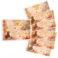 Ariel And Dancing Leaves - A4 Rice Paper Sound Of Autumn Ciao Bella Collection