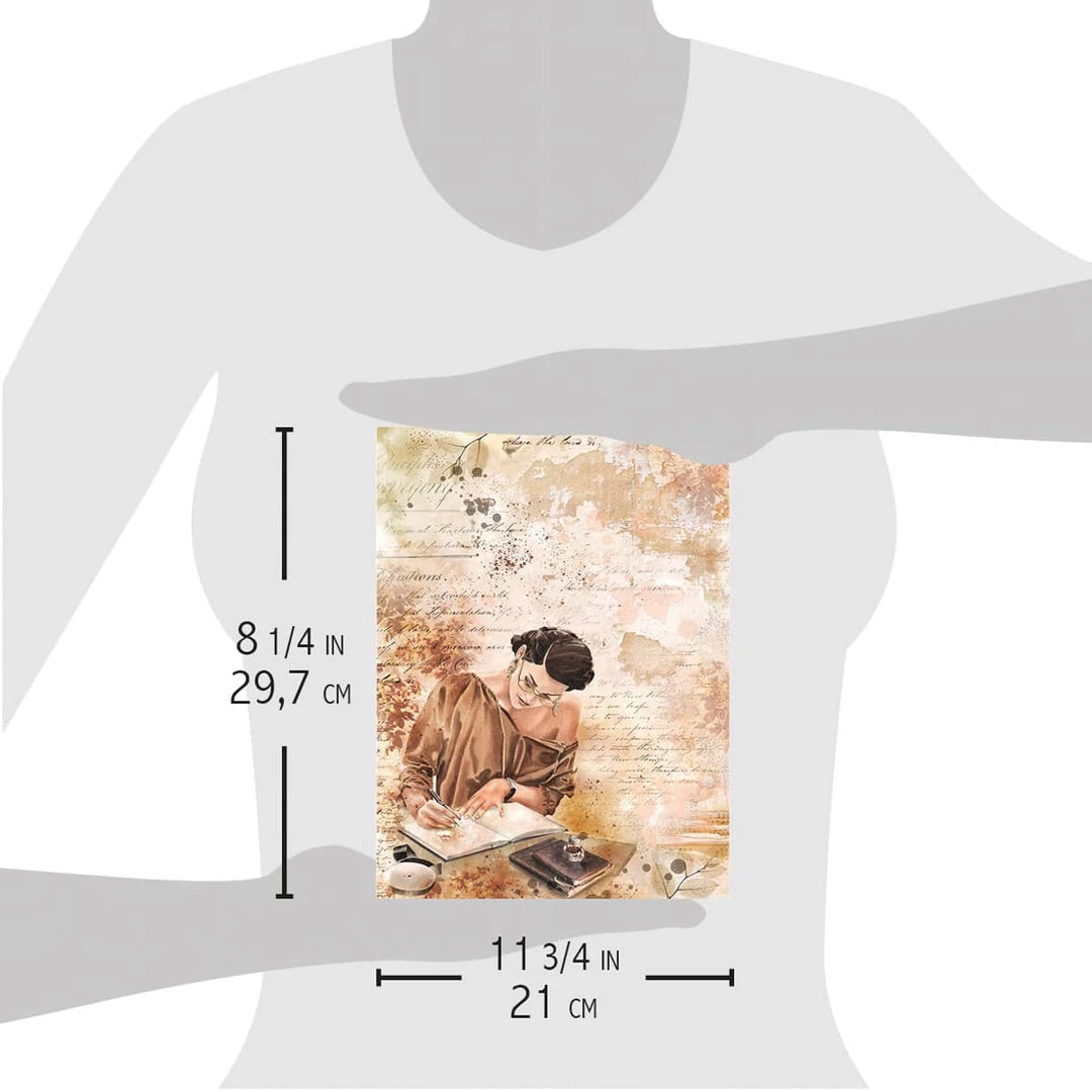 A4 Decoupage Rice Paper The Muse - A4 Rice Paper The Muse Ciao Bella Collection 6 A4 Decoupage Rice Paper The Muse - A4 Rice Paper The Muse Ciao Bella Collection