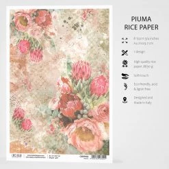 Protea - A4 Rice Paper The Muse Ciao Bella Collection A4 Decoupage Rice Paper
