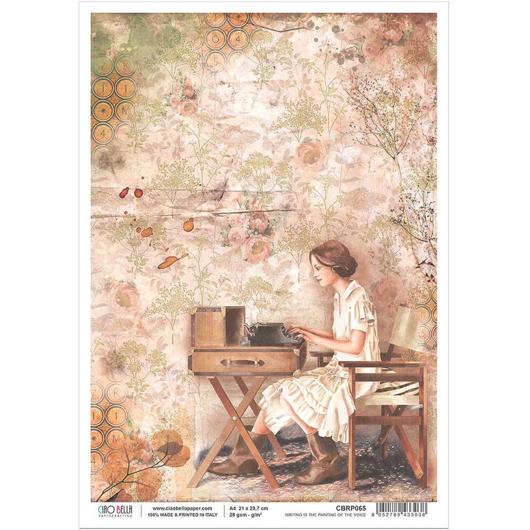 Writing Is The Painting Of The Voice - A4 Rice Paper The Muse Ciao Bella Collection 3 Writing Is The Painting Of The Voice - A4 Rice Paper The Muse Ciao Bella Collection