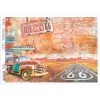 A4 Decoupage Rice Paper Route 66 - A4 Rice Paper Collateral Rust Ciao Bella Collection