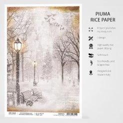 The First Fall Of Snow - A4 Rice Paper Snow And The City Ciao Bella Collection A4 Decoupage Rice Paper