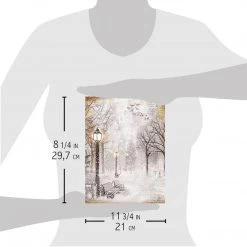 The First Fall Of Snow - A4 Rice Paper Snow And The City Ciao Bella Collection A4 Decoupage Rice Paper