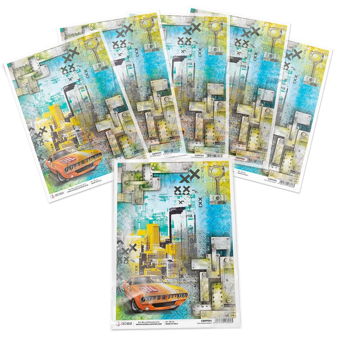 High Speed Circuit - A4 Rice Paper Start Your Engines Ciao Bella Collection A4 Decoupage Rice Paper 5 High Speed Circuit - A4 Rice Paper Start Your Engines Ciao Bella Collection A4 Decoupage Rice Paper