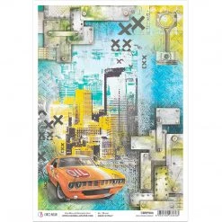 High Speed Circuit - A4 Rice Paper Start Your Engines Ciao Bella Collection A4 Decoupage Rice Paper