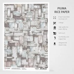 Hard Steel - A4 Rice Paper Start Your Engines Ciao Bella Collection A4 Decoupage Rice Paper