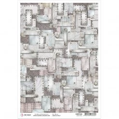 Hard Steel - A4 Rice Paper Start Your Engines Ciao Bella Collection A4 Decoupage Rice Paper