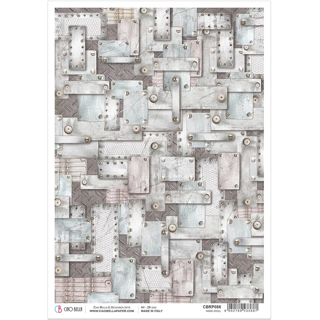 Hard Steel - A4 Rice Paper Start Your Engines Ciao Bella Collection A4 Decoupage Rice Paper 3 Hard Steel - A4 Rice Paper Start Your Engines Ciao Bella Collection A4 Decoupage Rice Paper