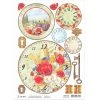 Tuscan Clocks - A4 Rice Paper Under The Tuscan Sun Ciao Bella Collection A4 Decoupage Rice Paper