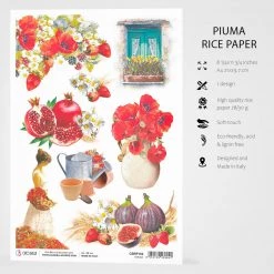 A4 Decoupage Rice Paper Harvest - A4 Rice Paper Under The Tuscan Sun Ciao Bella Collection