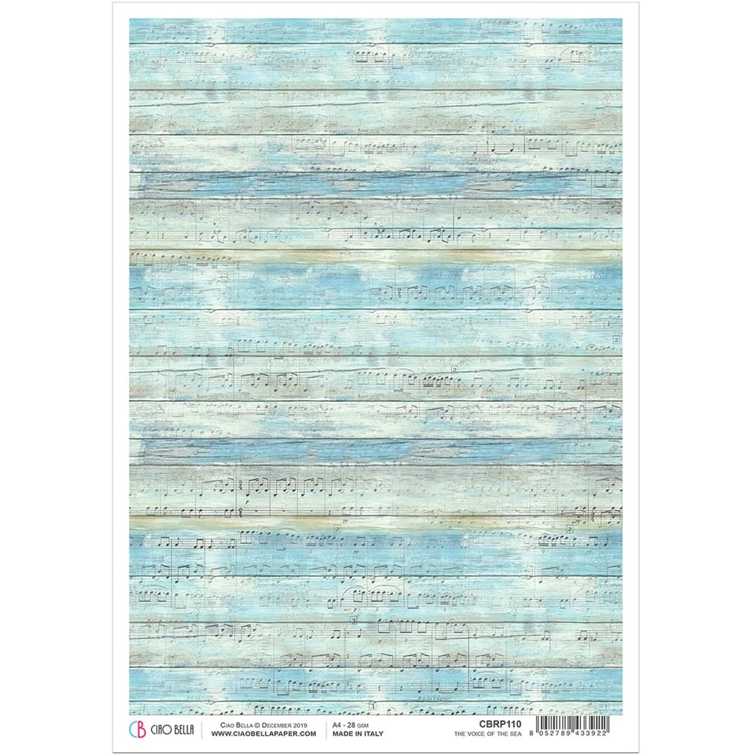 The Voice Of The Sea - A4 Rice Paper Sound Of Summer Ciao Bella Collection 3 The Voice Of The Sea - A4 Rice Paper Sound Of Summer Ciao Bella Collection