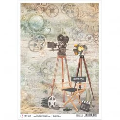 A4 Decoupage Rice Paper The Director - A4 Rice Paper Modern Times Ciao Bella Collection