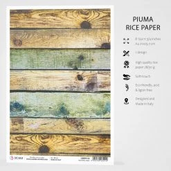 Industrial Wood - A4 Rice Paper Modern Times Ciao Bella Collection A4 Decoupage Rice Paper