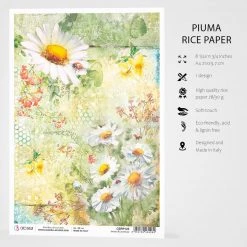 Daisies & Ladybugs - A4 Rice Paper Microcosmos Ciao Bella Collection