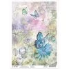 A4 Decoupage Rice Paper Blue Butterfly - A4 Rice Paper Microcosmos Ciao Bella Collection 2 A4 Decoupage Rice Paper Blue Butterfly - A4 Rice Paper Microcosmos Ciao Bella Collection