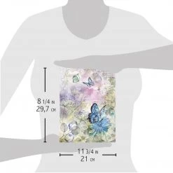 A4 Decoupage Rice Paper Blue Butterfly - A4 Rice Paper Microcosmos Ciao Bella Collection