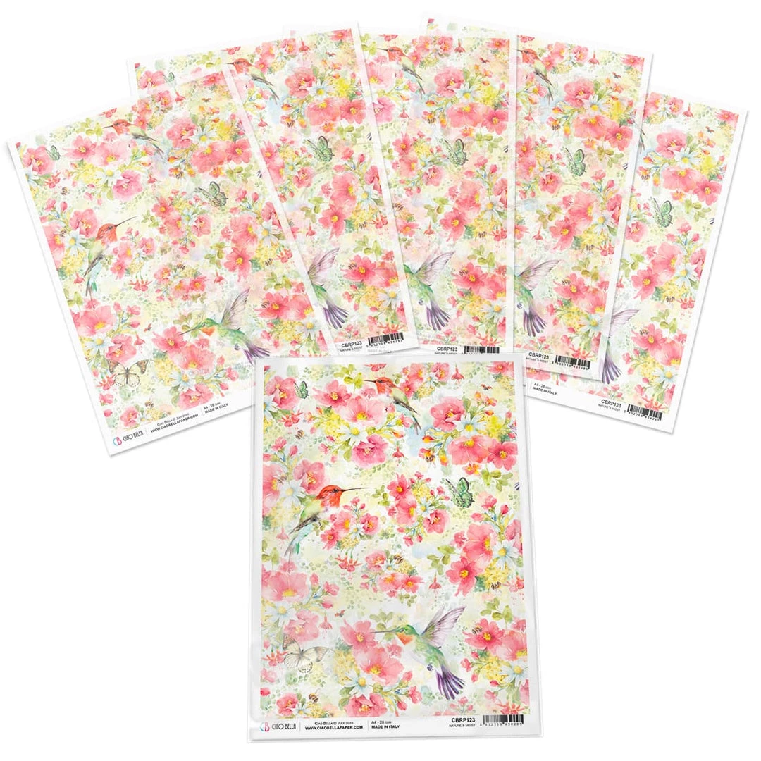 Nature's Midst - A4 Rice Paper Microcosmos Ciao Bella Collection 5 Nature's Midst - A4 Rice Paper Microcosmos Ciao Bella Collection