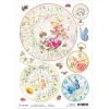 A4 Decoupage Rice Paper Microcosmos Clocks - A4 Rice Paper Microcosmos Ciao Bella Collection