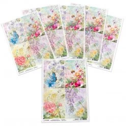A4 Decoupage Rice Paper Microcosmos Cards - A4 Rice Paper Microcosmos Ciao Bella Collection