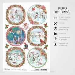 Northern Lights Medallions - A4 Rice Paper Northern Lights Ciao Bella Collection A4 Decoupage Rice Paper