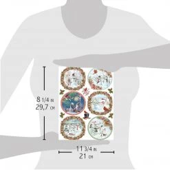 Northern Lights Medallions - A4 Rice Paper Northern Lights Ciao Bella Collection A4 Decoupage Rice Paper