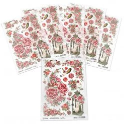 Frozen Roses - A4 Rice Paper Frozen Roses Ciao Bella Collection A4 Decoupage Rice Paper